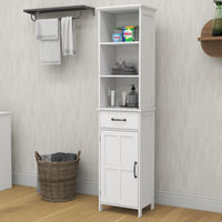 Floor Standing Cabinet with 1 Door and 1 Drawer - White