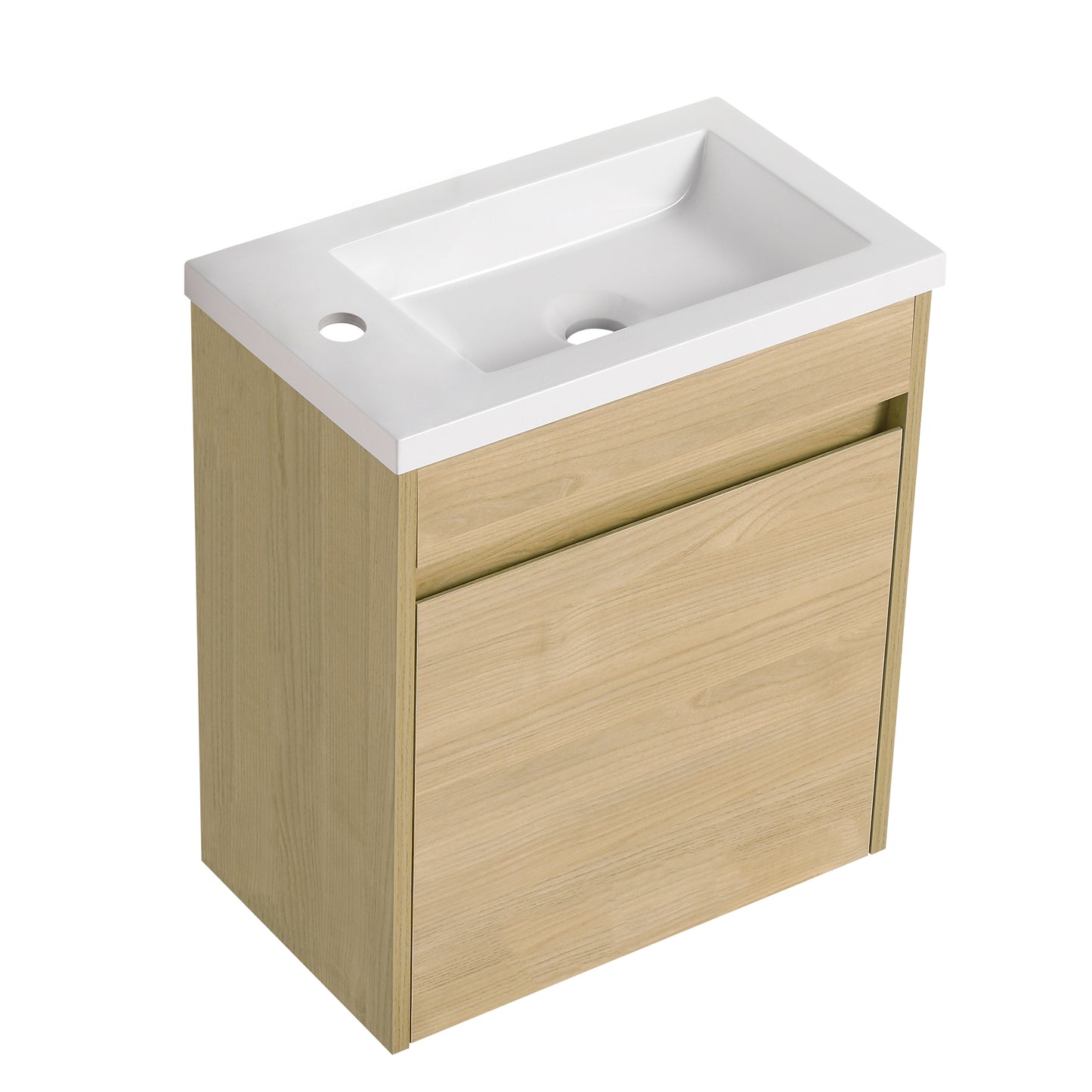 Bathroom Vanity With Single Sink,18 Inch For Small Bathroom (Excluding Faucets)