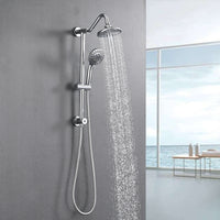 6 Inch Rain Shower Head with Handheld Shower Head Bathroom Rain Shower System