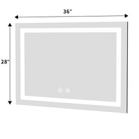 Bathroom Vanity LED Lighted Mirror-(Horizontal/Vertical with double bond)-36*28in