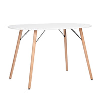 47.2"L x 27.6"W Oval Dining Table - white