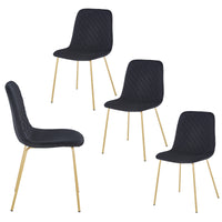 Dining chair  set of 4 PCS（BLACK），Modern style，New technology，Suitable for restaurants, cafes, taverns, offices, living rooms, reception rooms.Simple structure, easy installation.