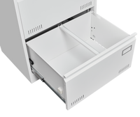 Filing Cabinet Lateral File Cabinet 3 Drawer, White Filing Cabinets with Lock, Locking Metal File Cabinets Three Drawer Office Cabinet for Legal/Letter/A4/F4 Home Offic