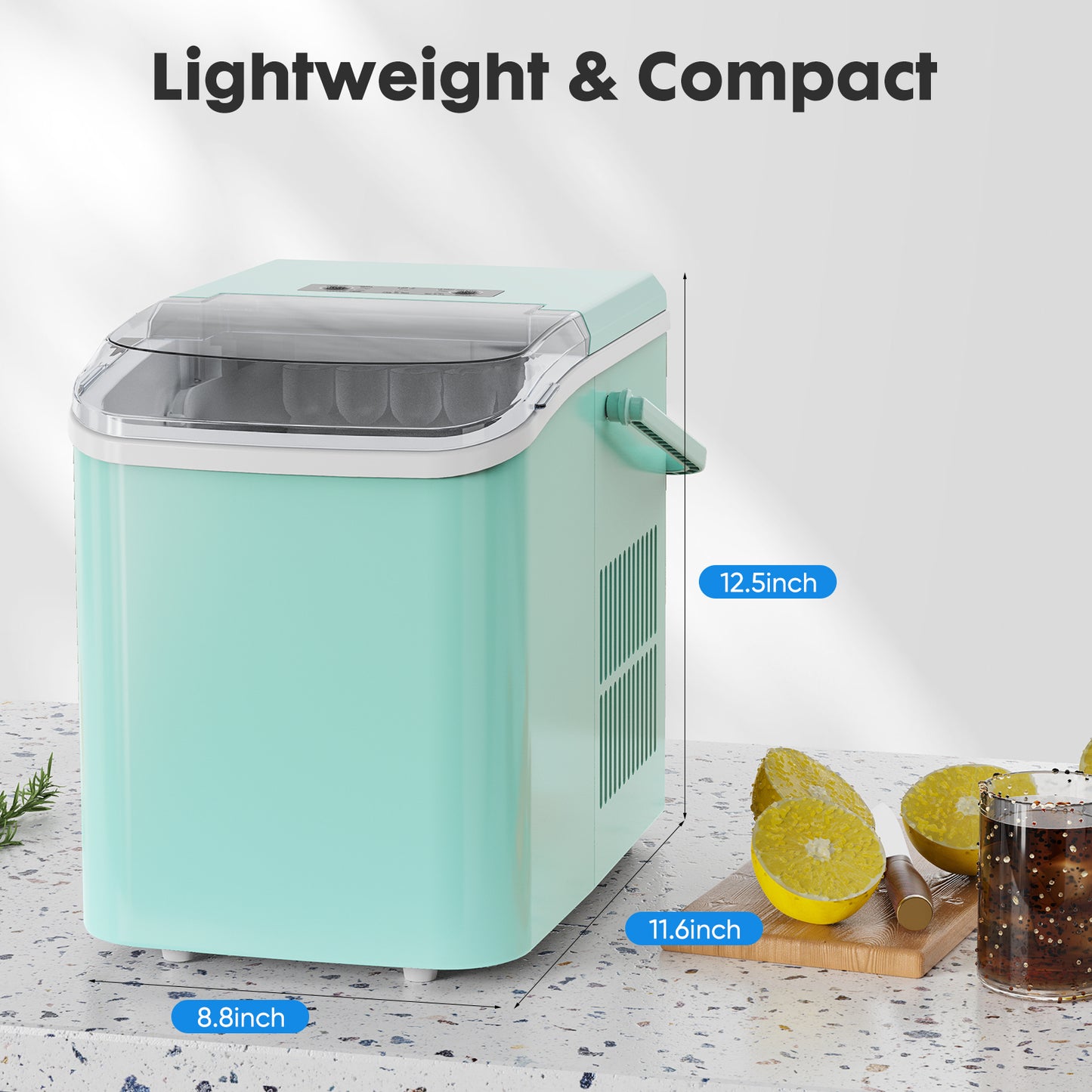 Small Portable Home Use Ice Maker,Green