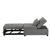 Folding Ottoman Sofa Bed (Light Gray)