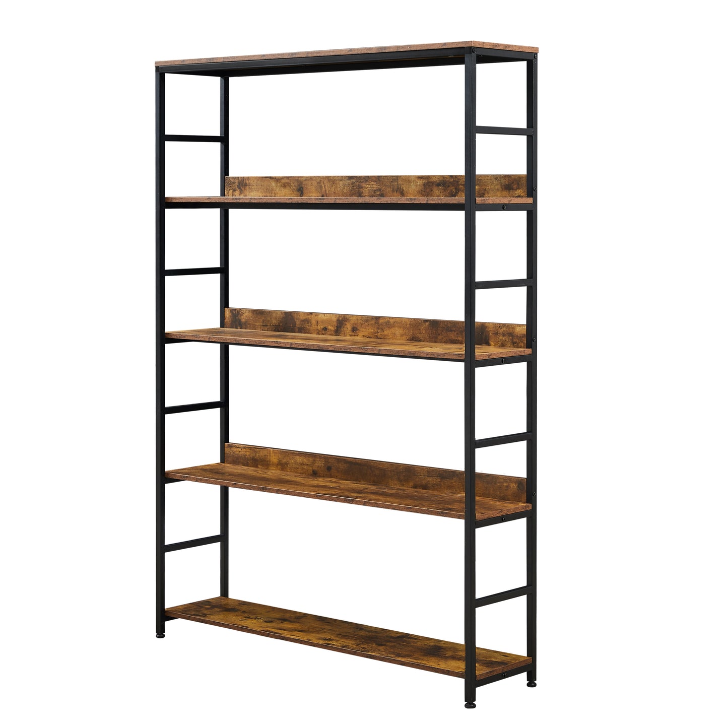 [VIDEO] 5-Tier Home Office Bookcase Open Bookshelf Storage Large 5 Shelf Bookshelf Furniture with Metal Frame, Brown