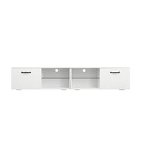 TV cabinet with LED light, white TV cabinet