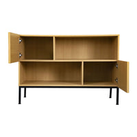 Sideboard Buffet Cabinet, Modern Accent Cabinet with Wavy Grain Door, Console Table with Storage for Living Room, Dinning Room, kitchen