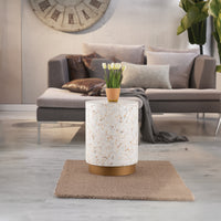 Luxe End Table Ivory