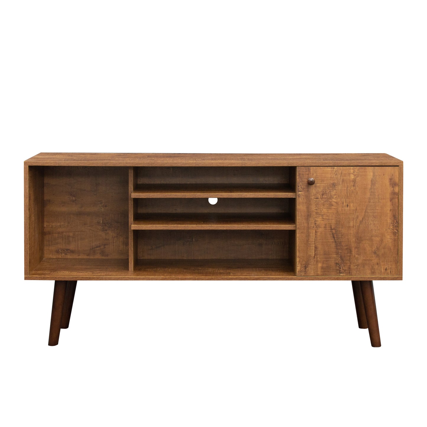 TV Stand Use in Living Room Furniture with 1 storage and 2 shelves Cabinet, high quality particle board,Walnut