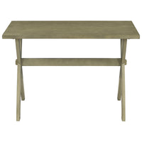 TOPMAX Farmhouse Rustic Wood Kitchen Dining Table with X-shape Legs, Gray Green