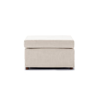 Single Seat Module Sofa Sectional Couch With 1 Ottoman,Cushion Covers Removable and Washable,Cream