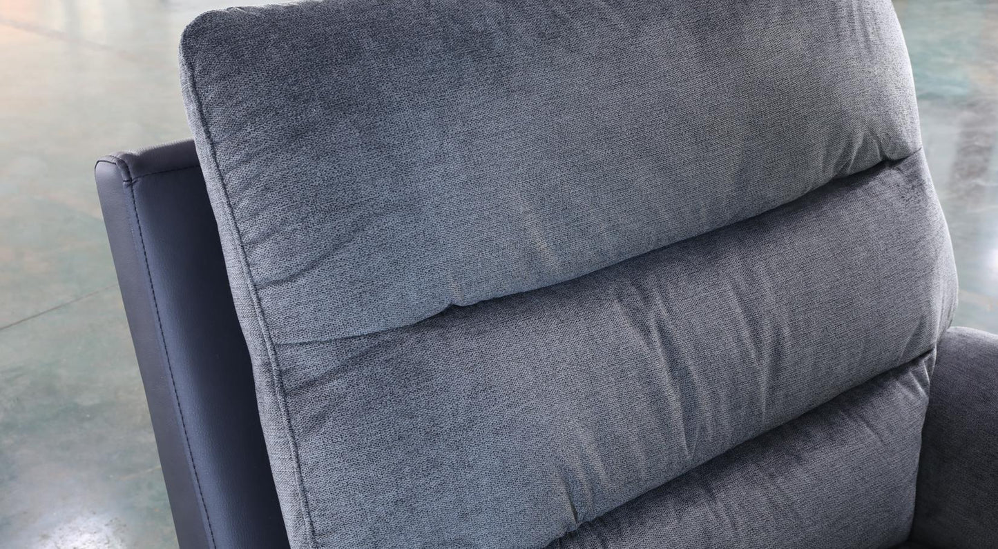 Chris 3 Seater Fixed Sofa Black/Grey