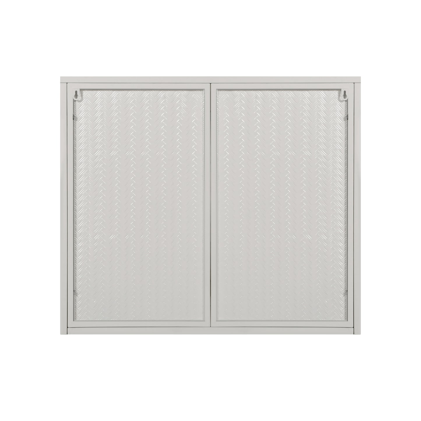 27.56"Glass Doors Modern Two-door Wall Cabinet with Featuring Three-tier Storage for Entryway Living Room Bathroom Dining Room,Wall Cabinet with Characteristic Woven Pattern,White