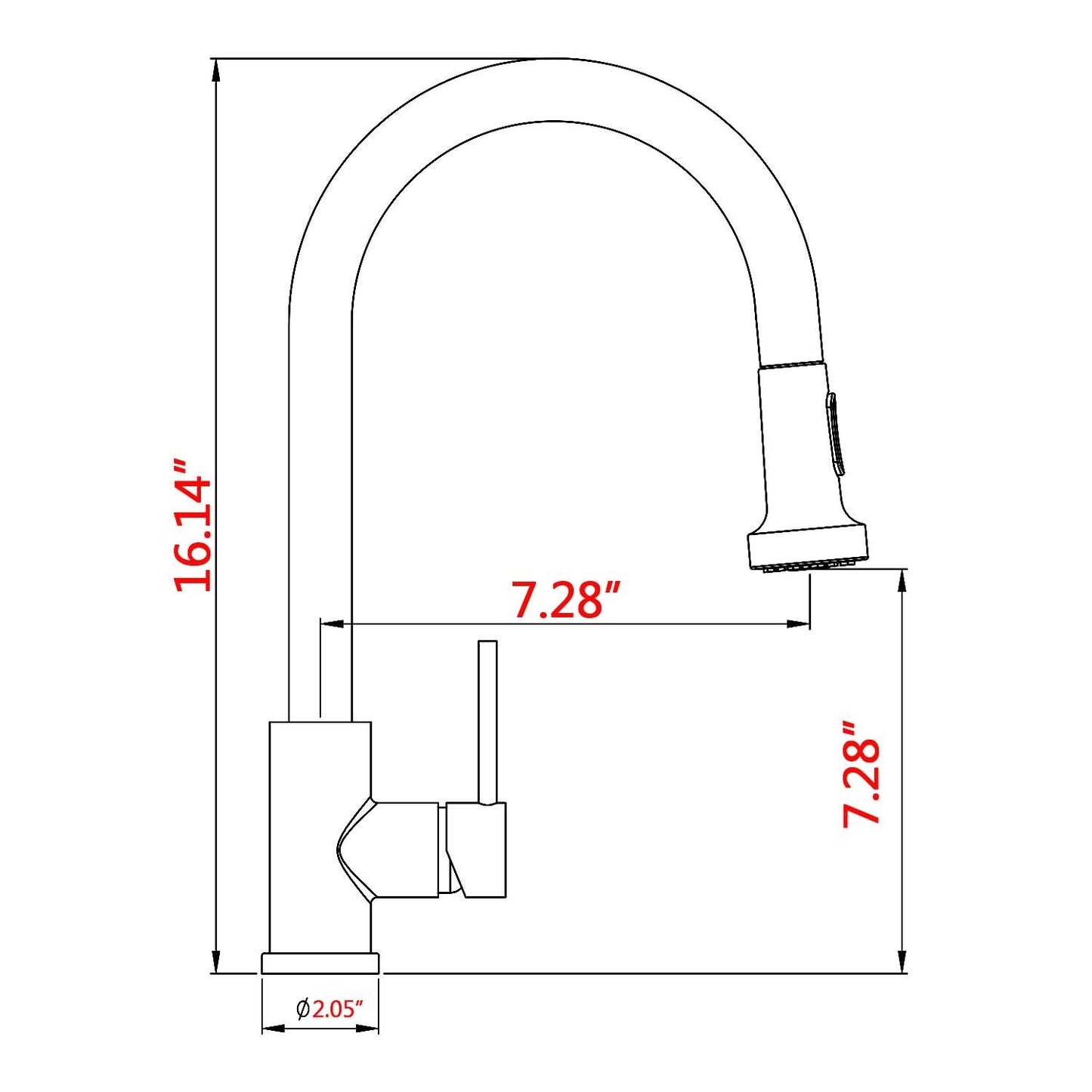 Stainless Steel Pull Down Kitchen Faucet with Soap Dispenser Brushed Gold