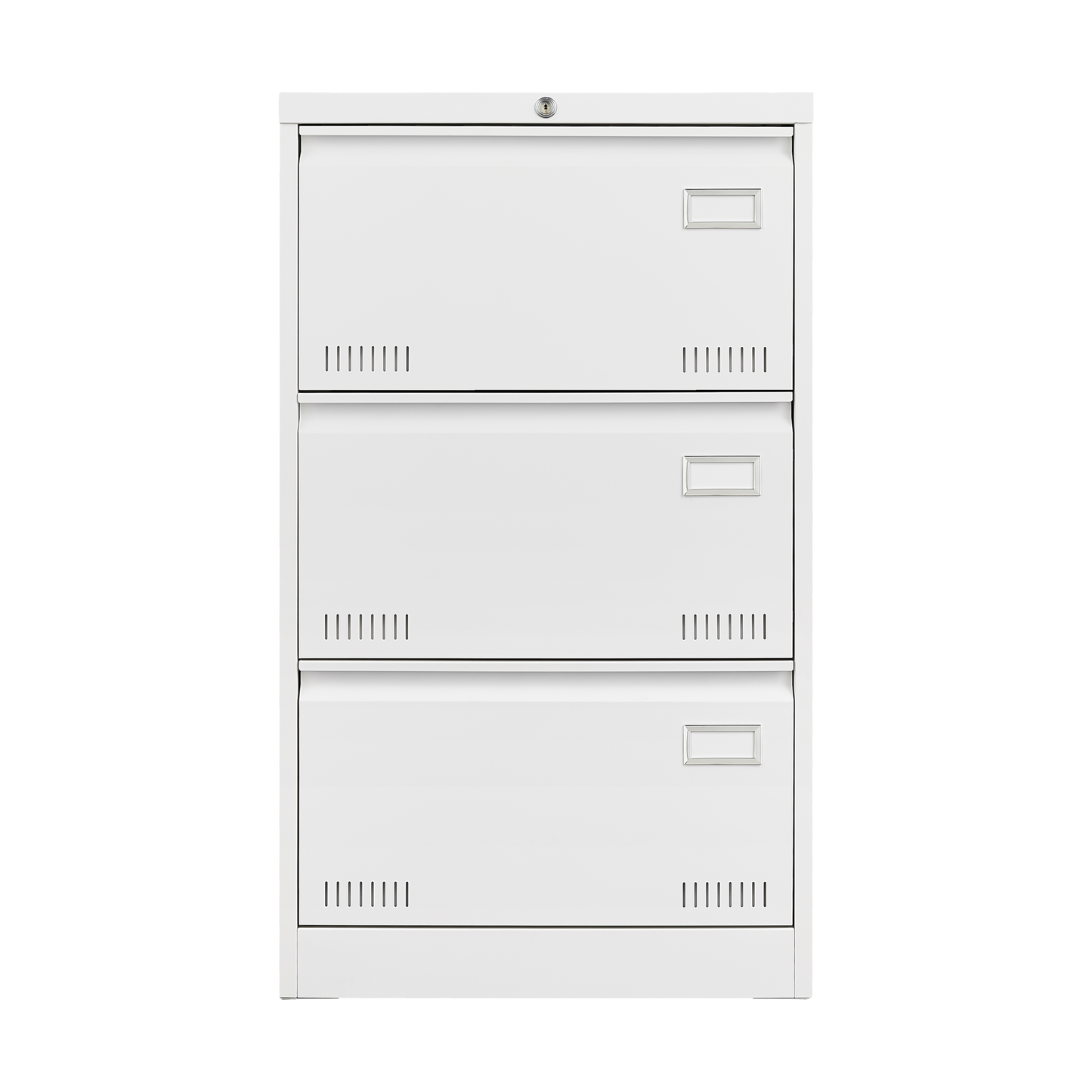 Filing Cabinet Lateral File Cabinet 3 Drawer, White Filing Cabinets with Lock, Locking Metal File Cabinets Three Drawer Office Cabinet for Legal/Letter/A4/F4 Home Offic