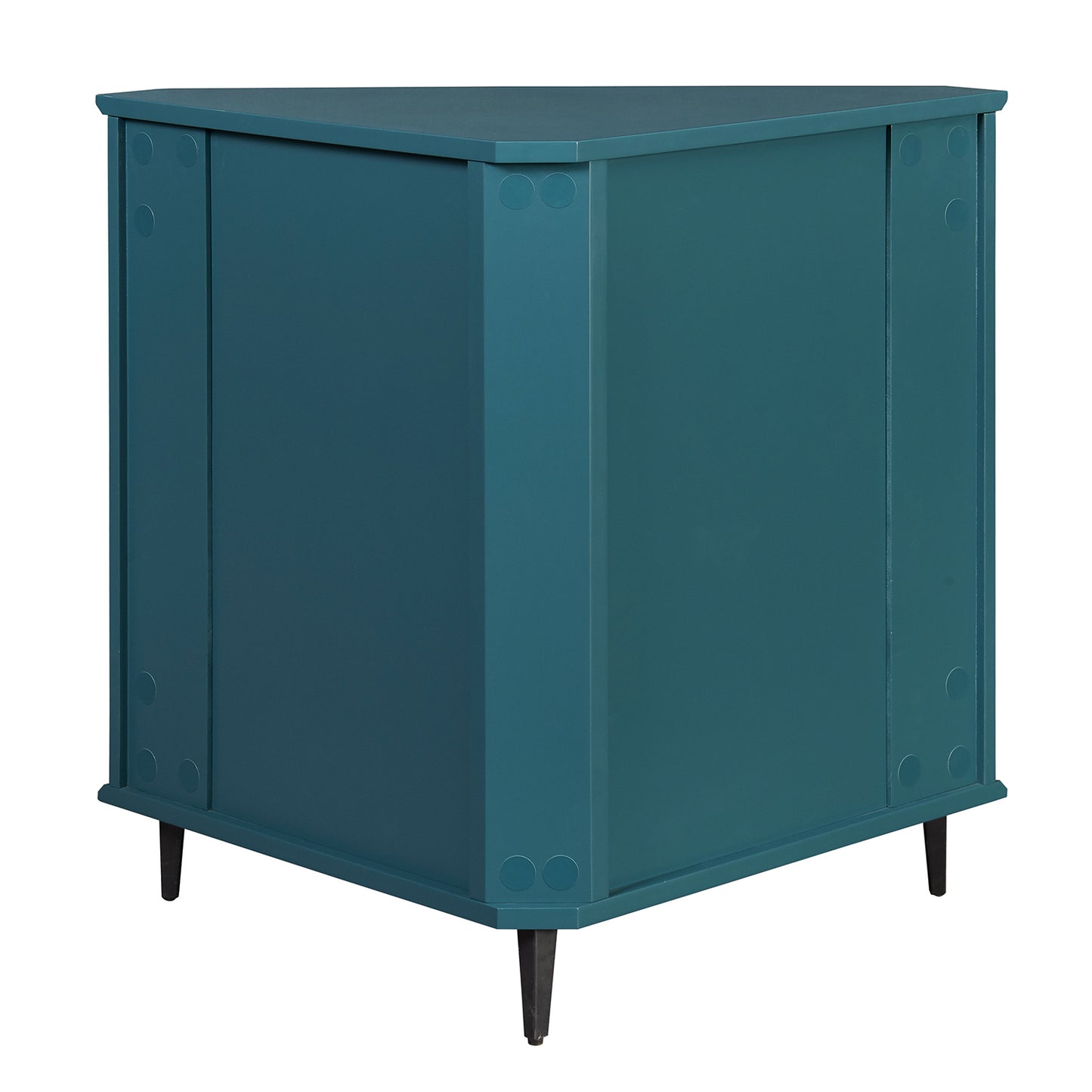 Corner Cabinet, Corner Night Stand, Free-Standing Storage Shelf Organizer(Teal Blue)