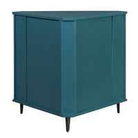 Corner Cabinet, Corner Night Stand, Free-Standing Storage Shelf Organizer(Teal Blue)