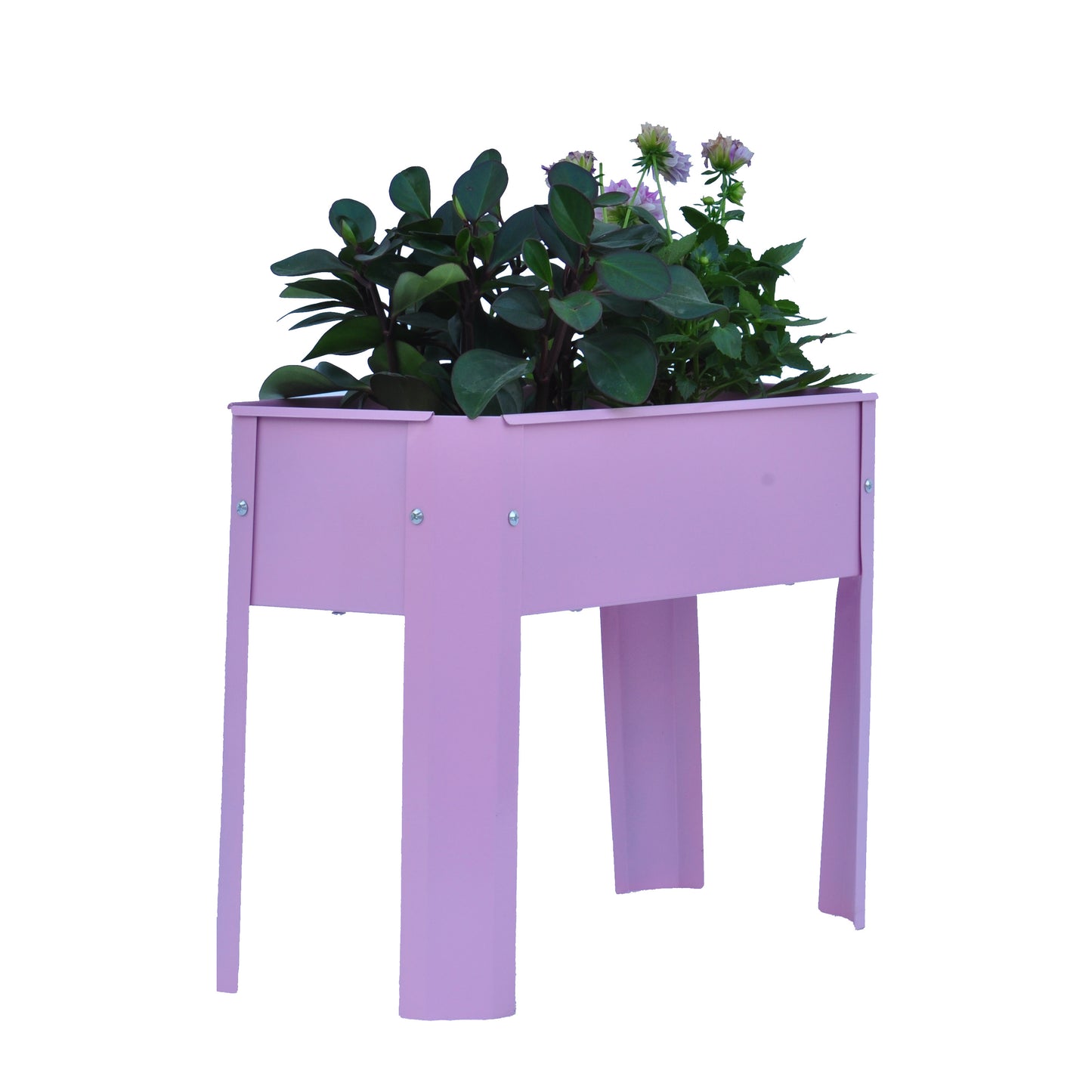 Elevated garden bed, metal elevated outdoor flowerpot box, suitable for backyard and terrace, large flowerpot, suitable for vegetable and flower