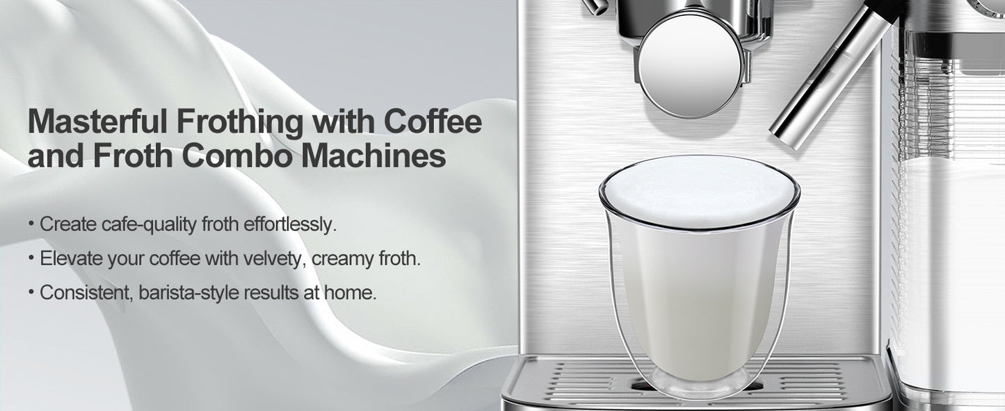 Geek Chef Espresso and Cappuccino Machine with Automatic Milk Frother,20Bar Espresso Maker for Home, for Cappuccino or Latte,with ESE POD filter, Stainless Steel, Gift for Coffee Lover Ban on Amazon