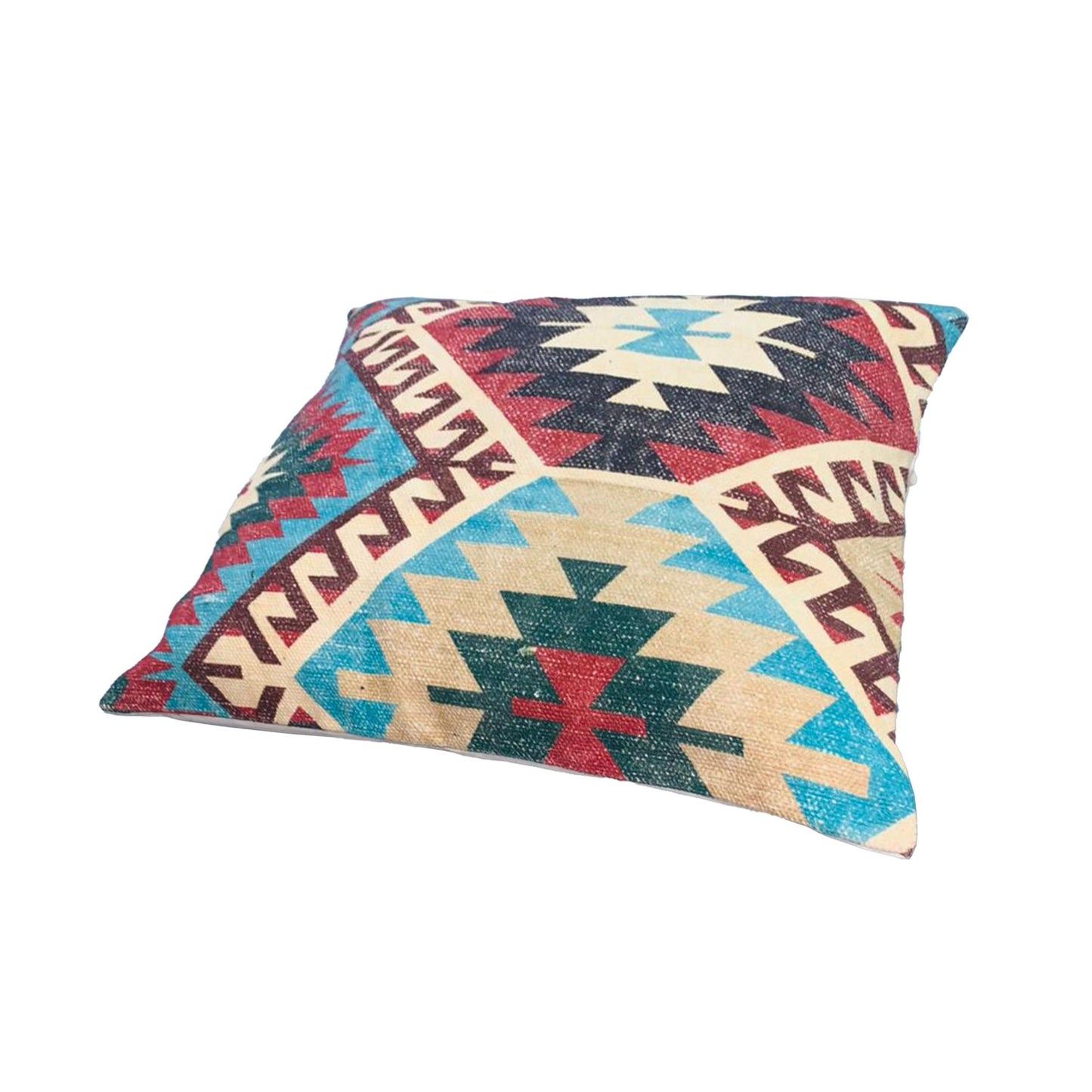 24 x 24 Square Cotton Accent Throw Pillow, Western Tribal Pattern, Multicolor