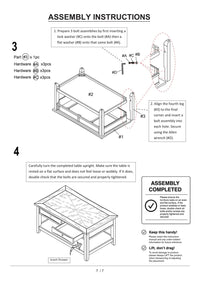 Living Room 1x Coffee Table Solid wood Espresso Open Shelf Drawers Sturdy Heavy Furniture 
Nickel Round Knob