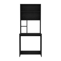 Dale 2 Piece Office Set, Patagonia Bookcase + Xalo Computer Hutch Desk, Black