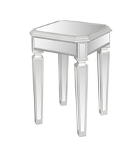 ON-TREND Contemporary Mirrored 3-Piece Coffee table and End Tables Set, Easy Assembly Cocktail Table with Adjustable Height Legs, Moderate Luxury Center Table for Living Room, Silver