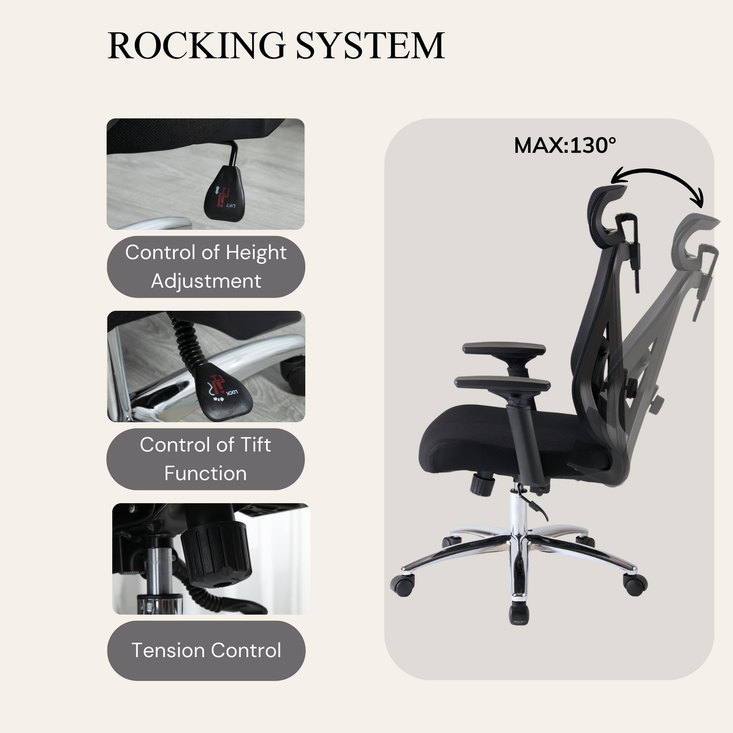 Ergonomic Office Desk Chair,Mesh High Back Computer Chair with Adjustable 3D Headrest & Lumbar Support & Flip-Up Arms Executive/Home/Study/Work Office Desk Chairs with Wheels