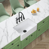 Farmhouse/Apron Front White Ceramic Kitchen Sink