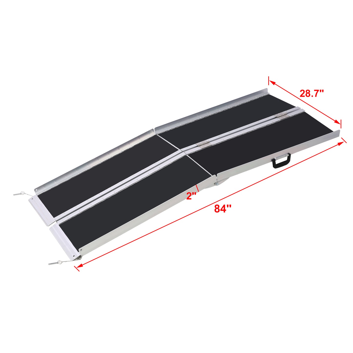 wheel chair ramp 7ft ,aluminium threhold ramp,Portable and Foldable, 600 Pound Capacity, Non-Skid Surface, Two Separate Pieces, for Home, Steps, Stairs, Doorways