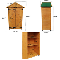 XWT010 WOODENSHED Natural for backyard garden big spire Tool storage