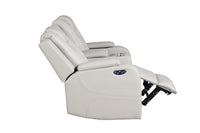 Benz LED & Power Recliner 3 PC Made With Faux Leather in Ice