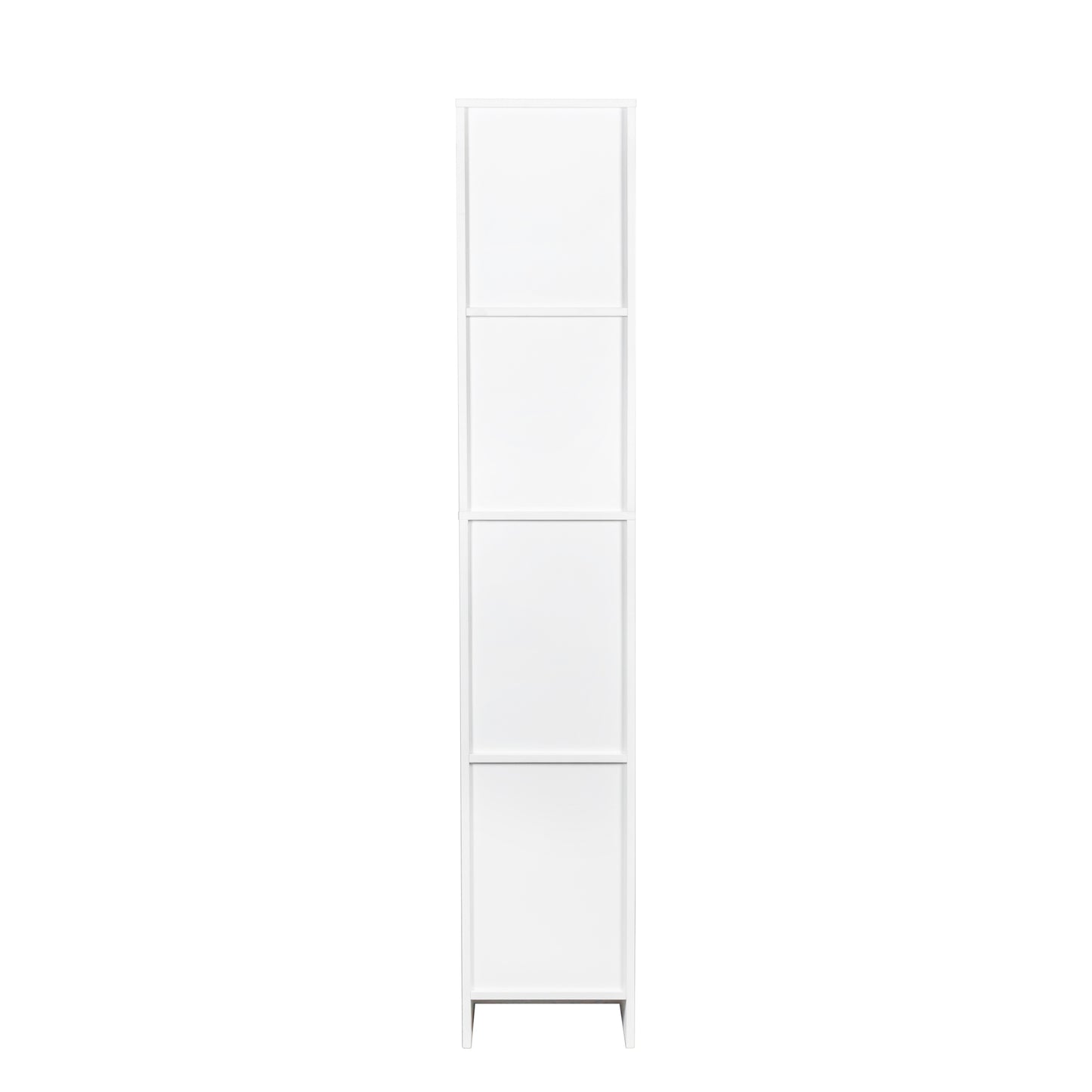 Freestanding  Cabinet with Inadjustable Shelves and two Doors for Kitchen, Dining Room, White