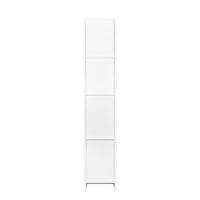 Freestanding  Cabinet with Inadjustable Shelves and two Doors for Kitchen, Dining Room, White