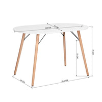 47.2"L x 27.6"W Oval Dining Table - white