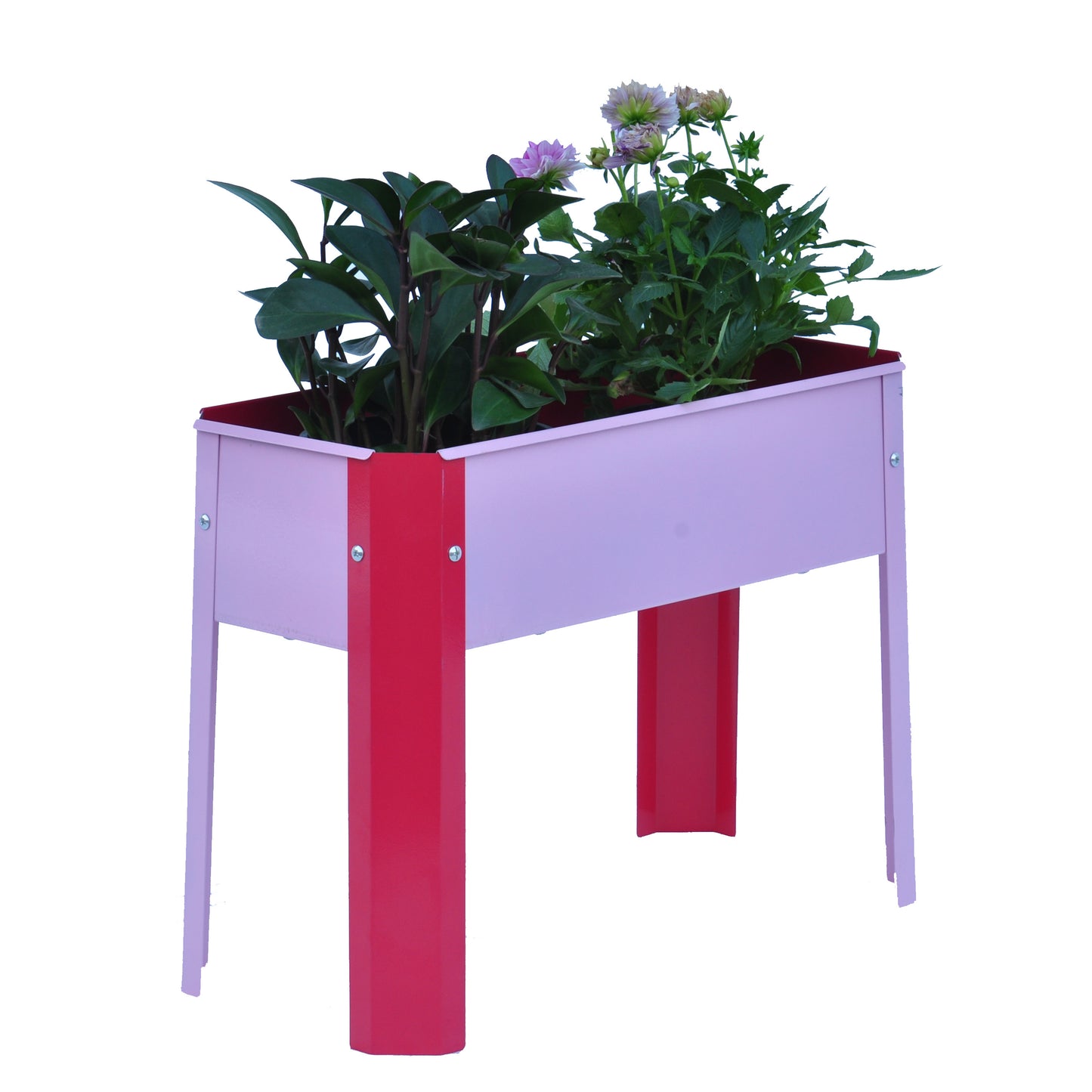 Mini Elevated garden bed, metal elevated outdoor flowerpot box, suitable for backyard and terrace, large flowerpot, suitable for vegetable and flower