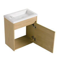 Bathroom Vanity With Single Sink,18 Inch For Small Bathroom (Excluding Faucets)