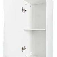 Freestanding  Cabinet with Inadjustable Shelves and two Doors for Kitchen, Dining Room, White