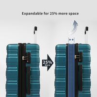 Luggage Sets of 2 Piece Carry on Suitcase Airline Approved,Hard Case Expandable Spinner Wheels