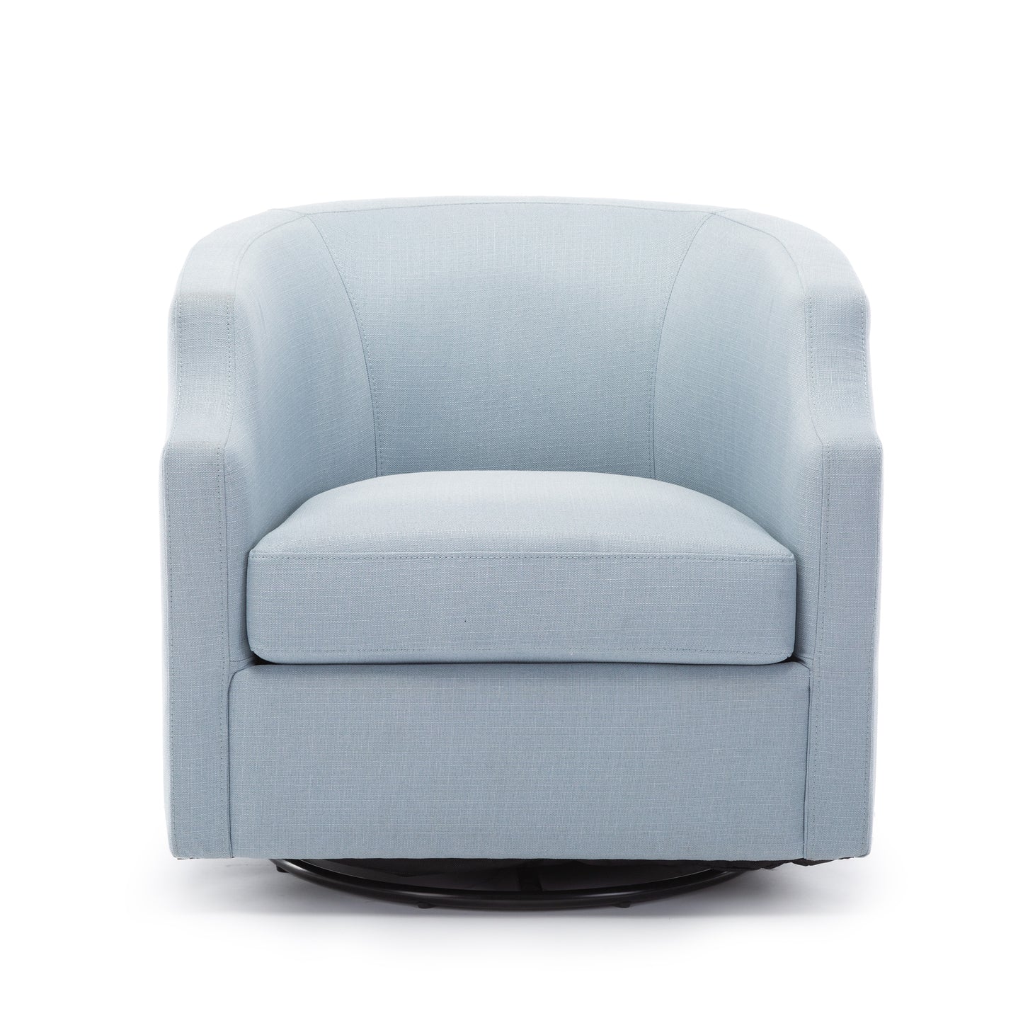 Isabelle Sky Blue Swivel Glider Barrel Chair