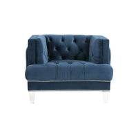 ACME Ansario Chair, Blue Velvet 56457