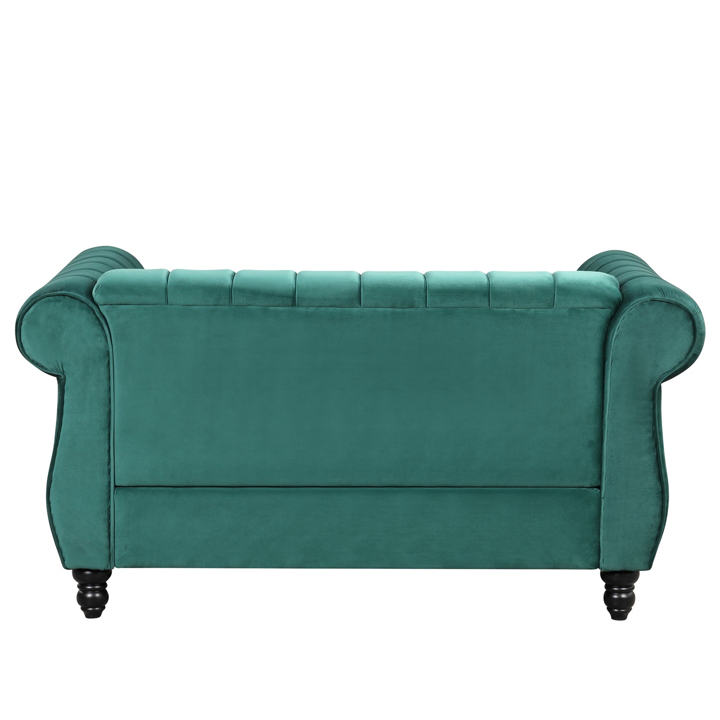 51" Modern Sofa Dutch Fluff Upholstered sofa with solid wood legs, buttoned tufted backrest,green