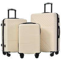 Hardshell Luggage Sets 3 Piece double spinner 8 wheels Suitcase with TSA Lock Lightweight 20''24''28''