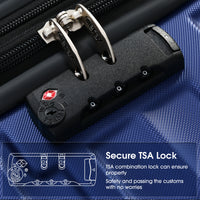 Luggage Expandable 3 Piece Sets ABS Spinner Suitcase Built-In TSA lock 20 inch 24 inch 28 inch