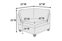 Living Room Furniture Tan Chenille Modular Sectional 8pc Set Modular Sofa Set Modern Couch 4x Corner Wedge 3x Armless Chairs and 1x Ottoman Plywood