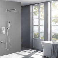 Ceiling Mounted Shower System Combo Set with Handheld and 16"Shower head