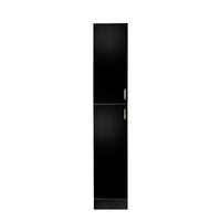 Freestanding  Cabinet with Inadjustable Shelves and two Doors for Kitchen, Dining Room,black