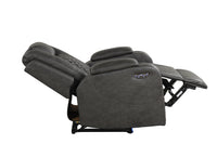 Benz LED & Power Recliner 3 PC Made With Faux Leather in Gray