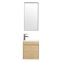 Bathroom Vanity With Single Sink,18 Inch For Small Bathroom (Excluding Faucets)